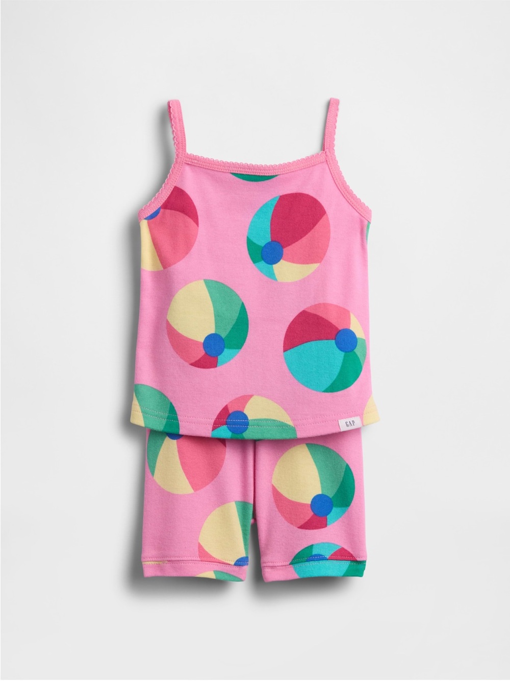 GAP Kids Pink Beach Ball Tank & Shorts Pajama Set 4 years